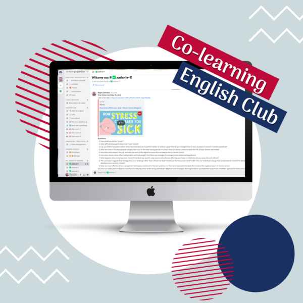 Co lerning English Club 600x600 - Co-learning English Club - 1-miesięczny dostęp